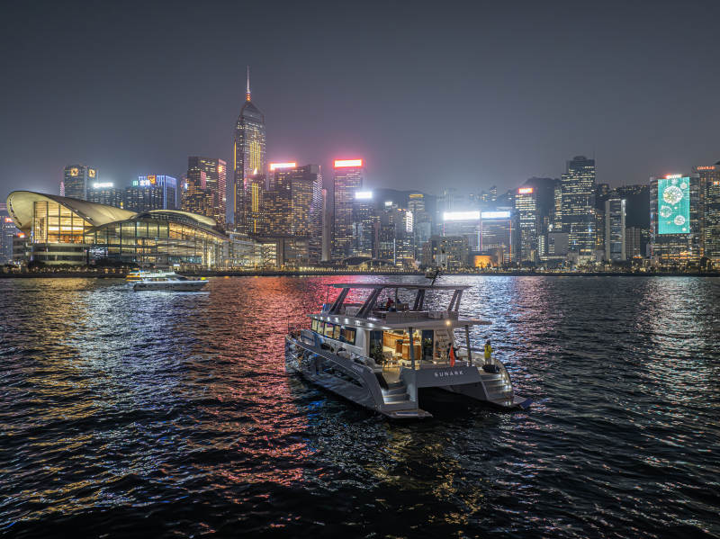 香港夜景游船图片