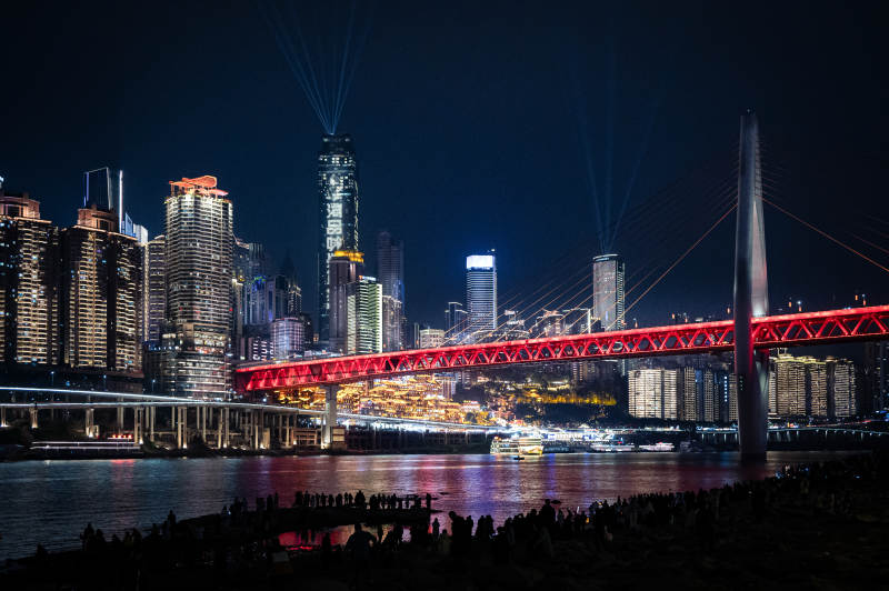 重庆千厮门大桥夜景图片