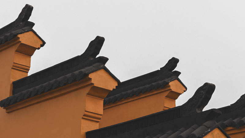 古建筑屋顶特写图片