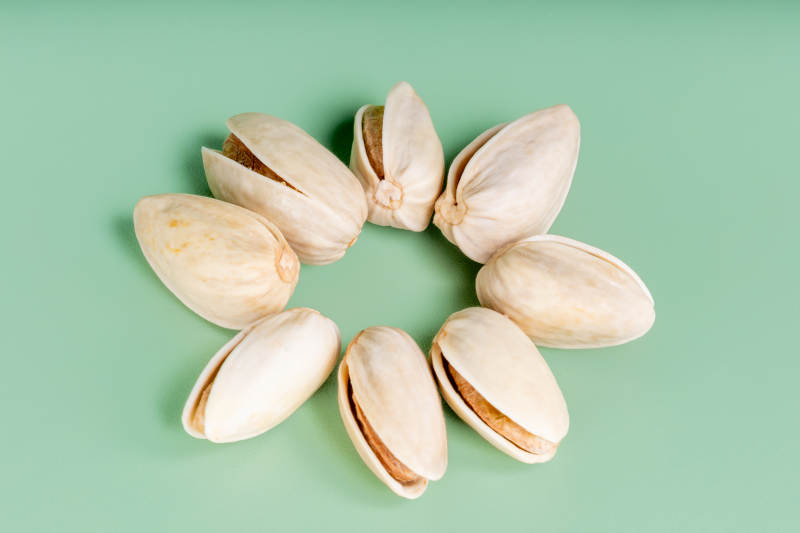 开心果围成的圆环图片