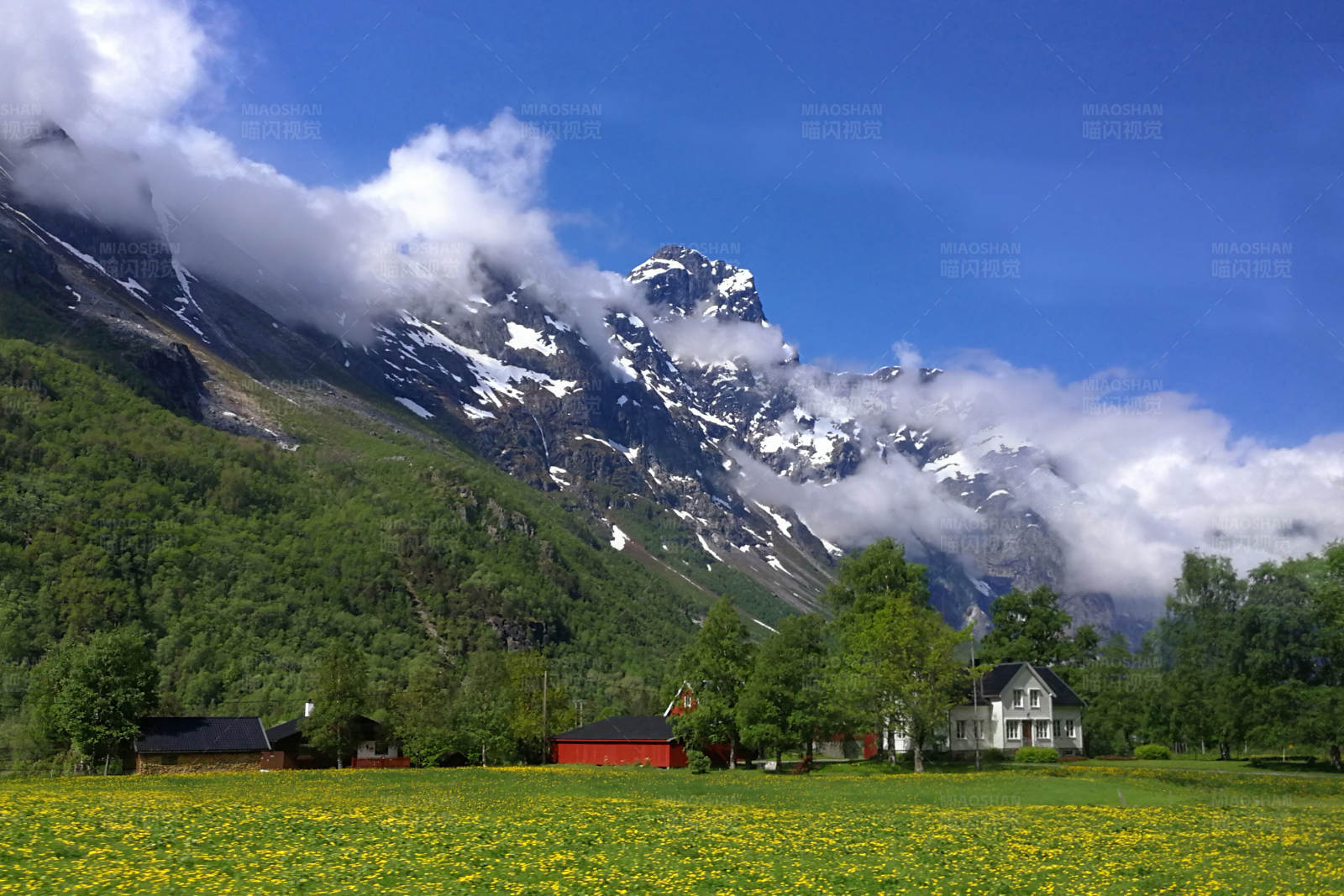 山间田园风光 (挪威)图片