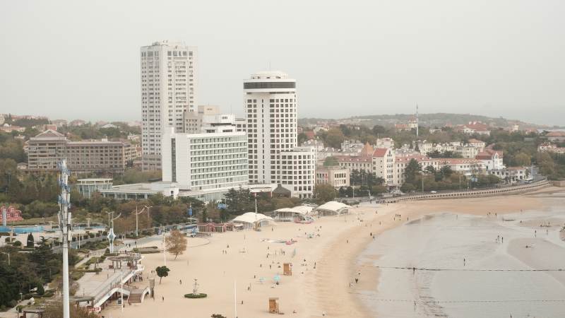山东青岛第一海水浴场图片