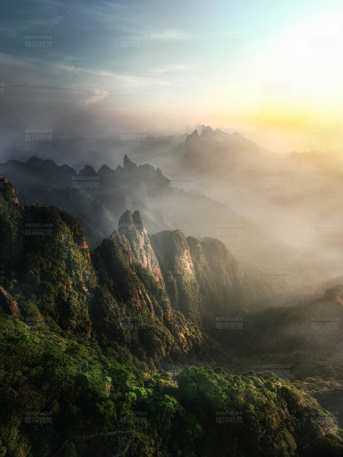 三清山日出云海图片