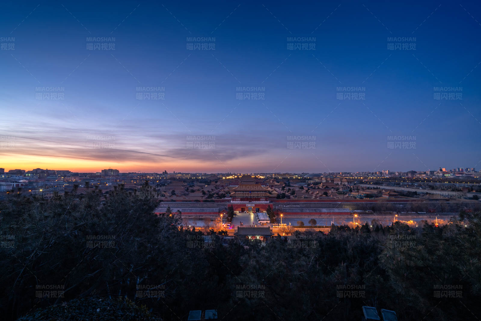 黄昏故宫全景图片