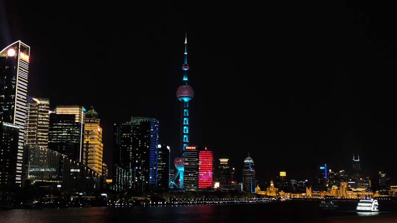 上海东方明珠夜景图片