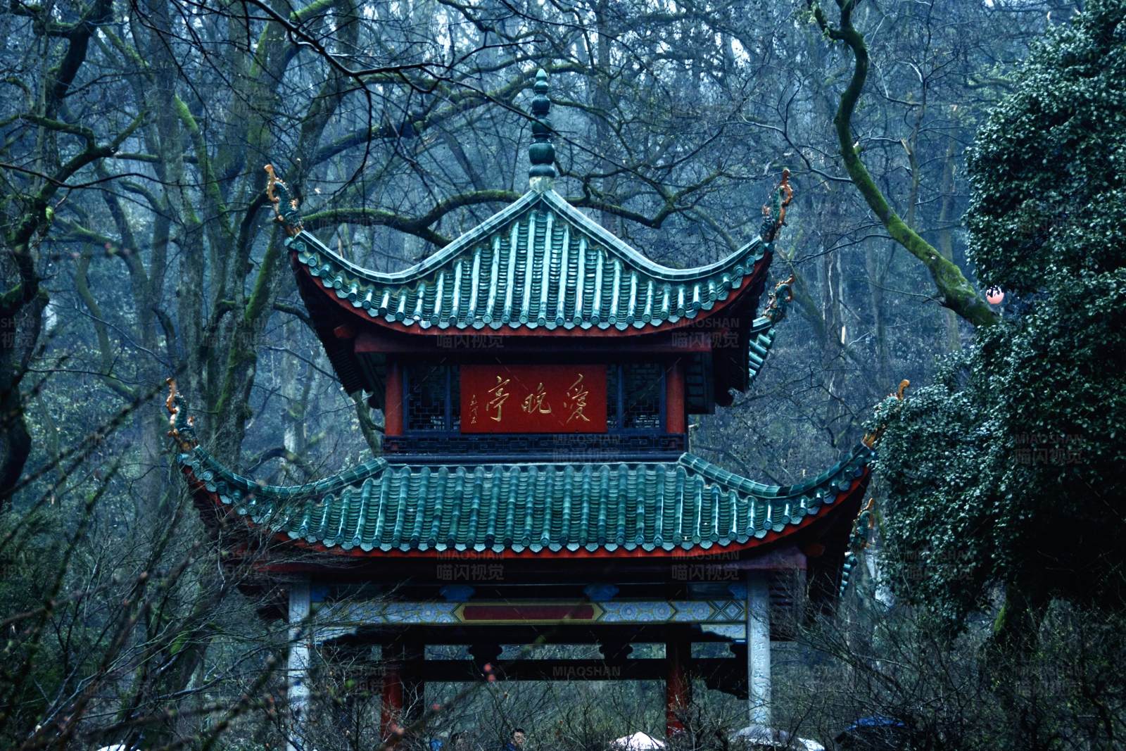 岳麓山爱晚亭图片