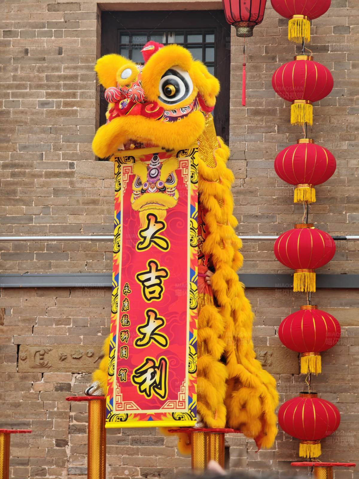 春节舞狮庆祝活动图片