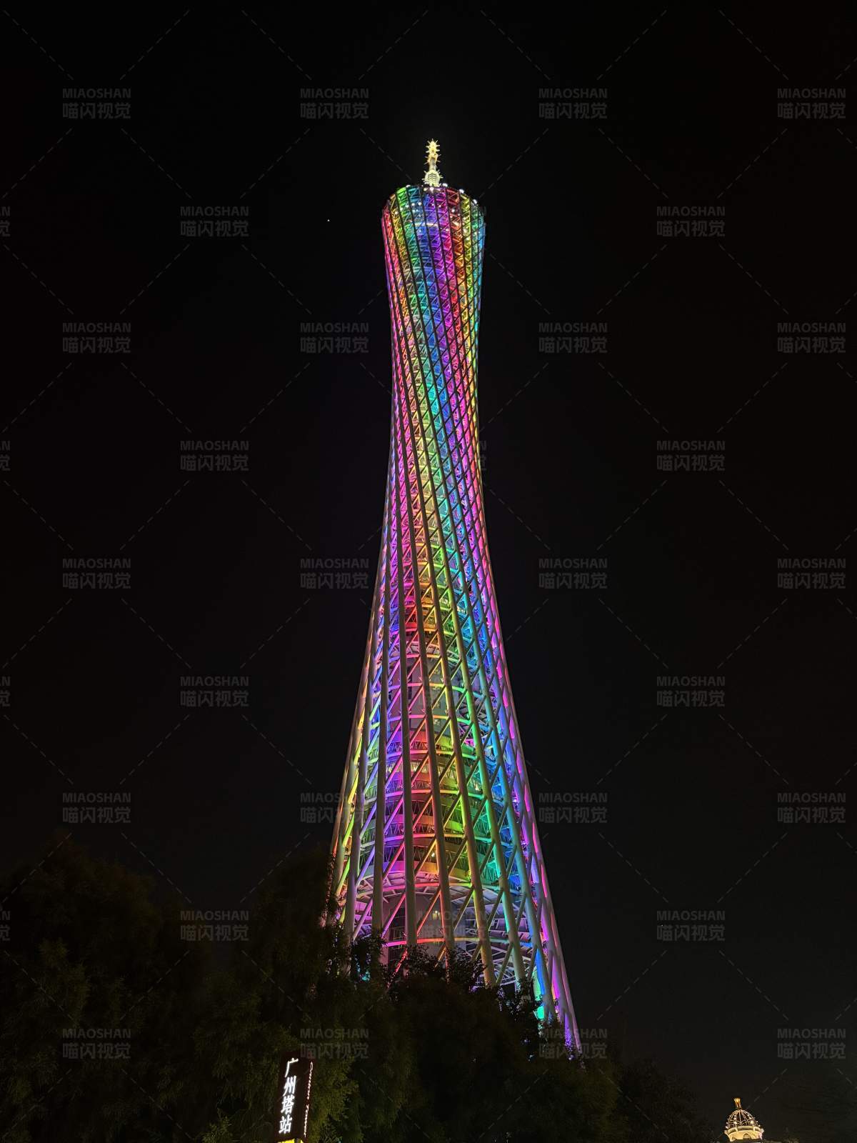 广州塔夜景图片
