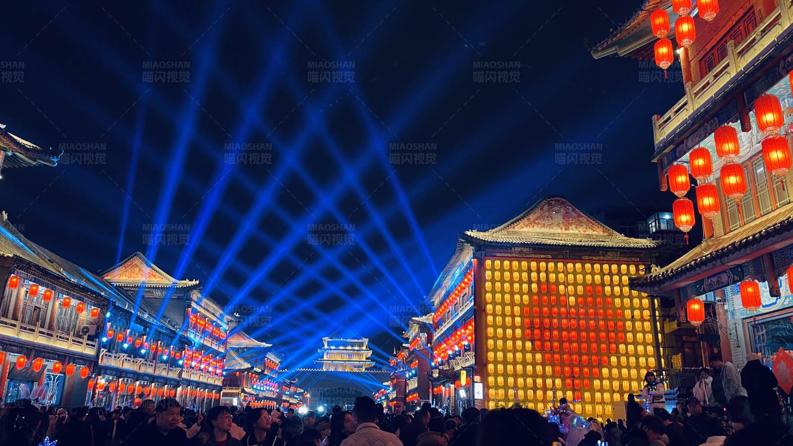 古城灯会夜景图片