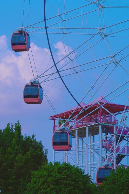 摩天轮上的黄昏图片