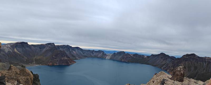 长白山天池全景图片