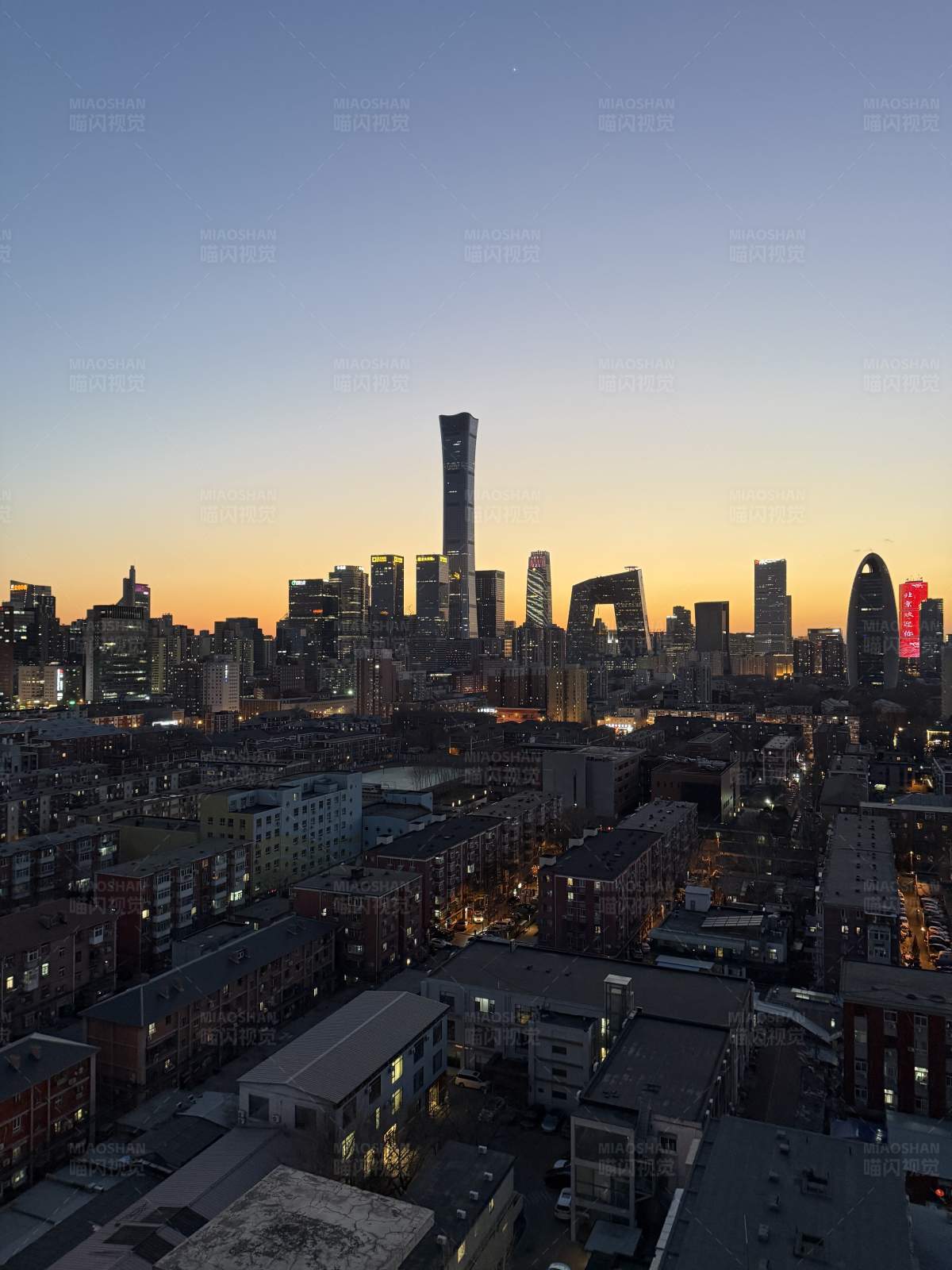 北京CBD夜景图片