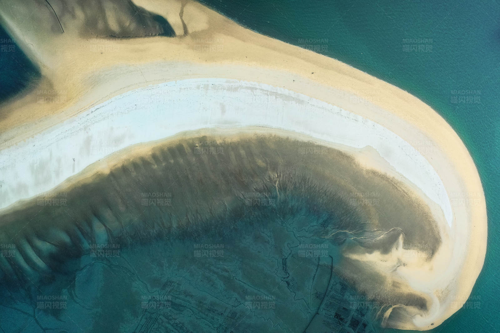 沙洲鸟瞰图图片