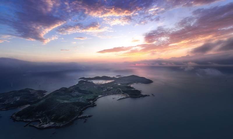 日落岛屿美景图片