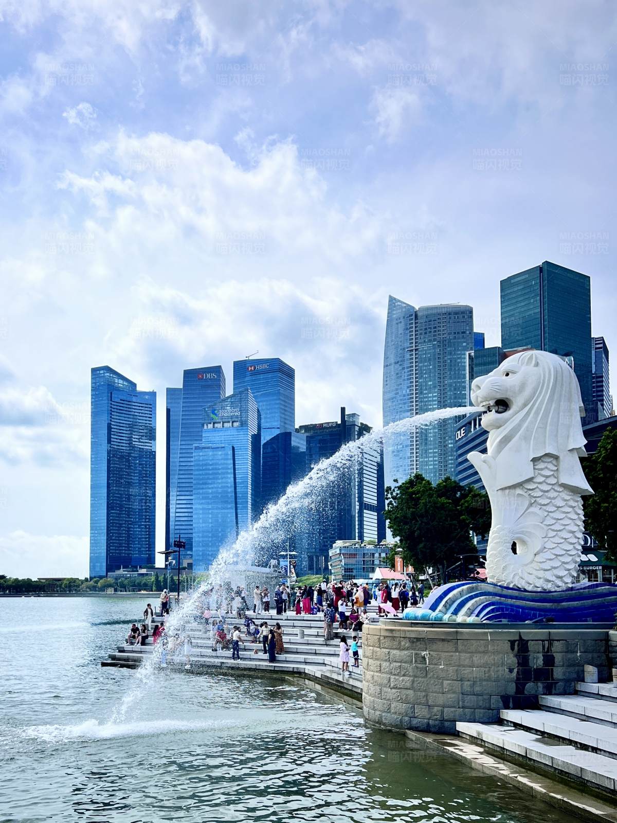 新加坡鱼尾狮喷泉图片