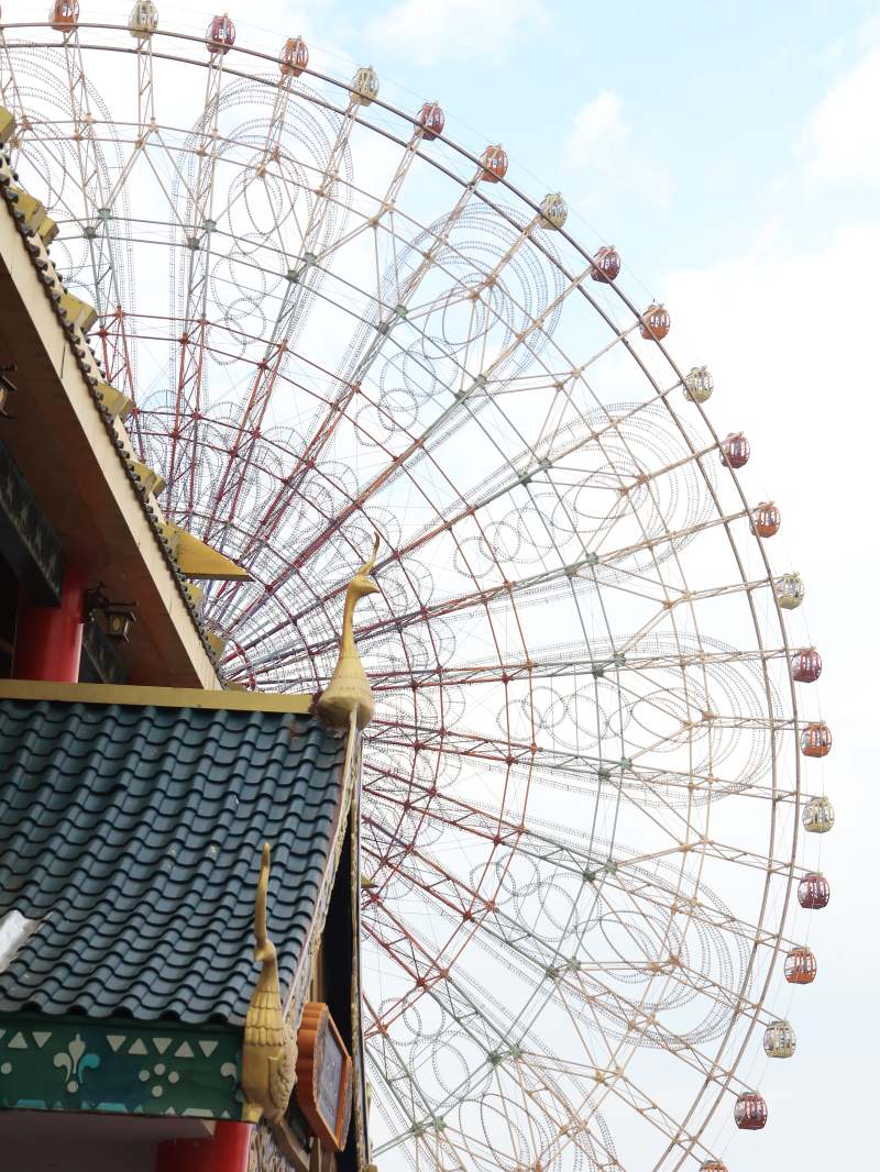 摩天轮与传统建筑图片