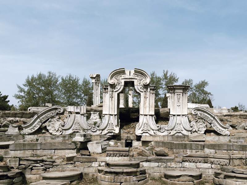 圆明园遗址图片