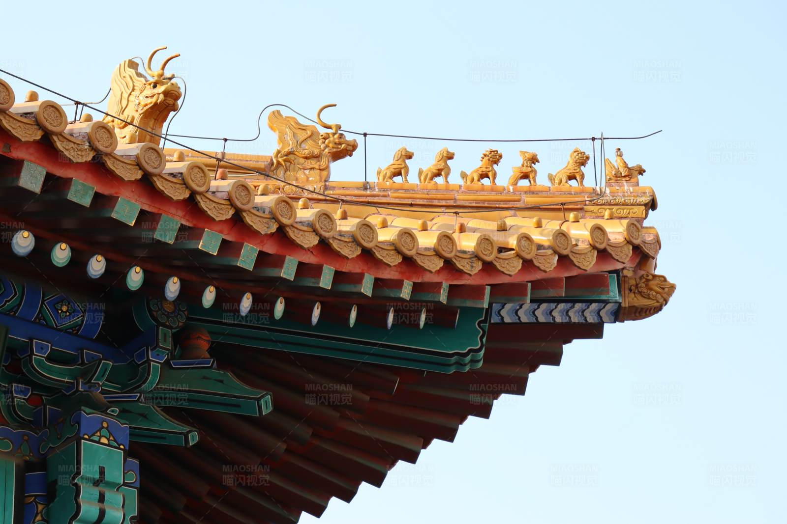 故宫屋檐上的瑞兽图片