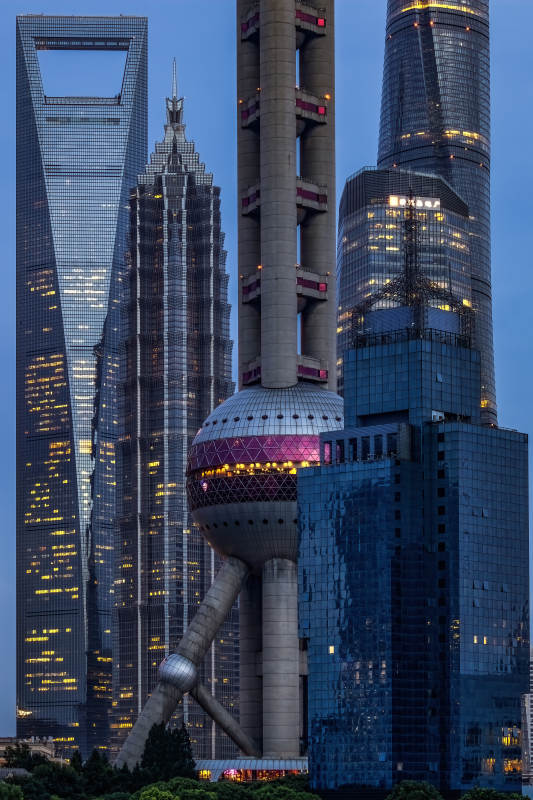 上海陆家嘴夜景图片