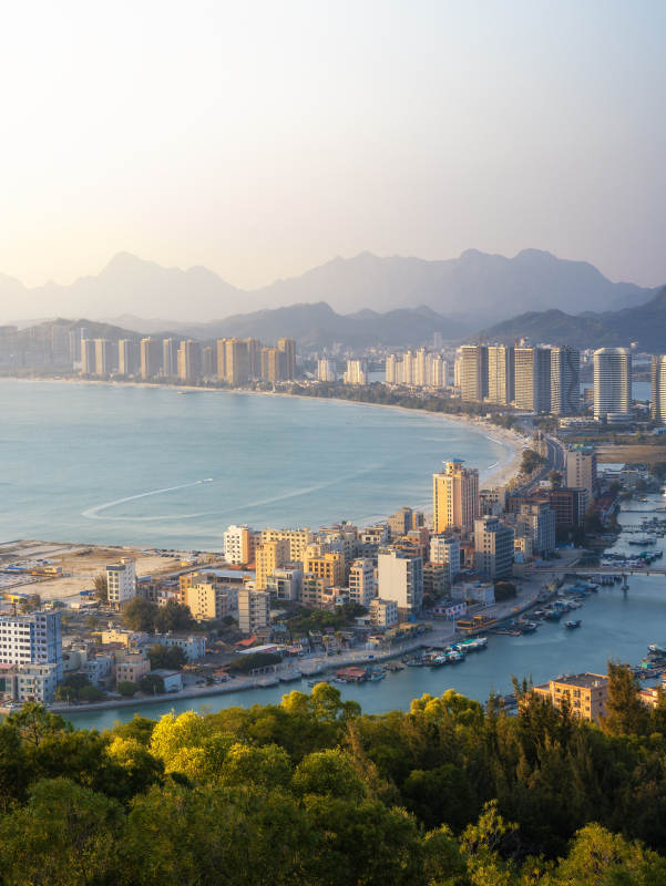 惠州双月湾日落美景图片