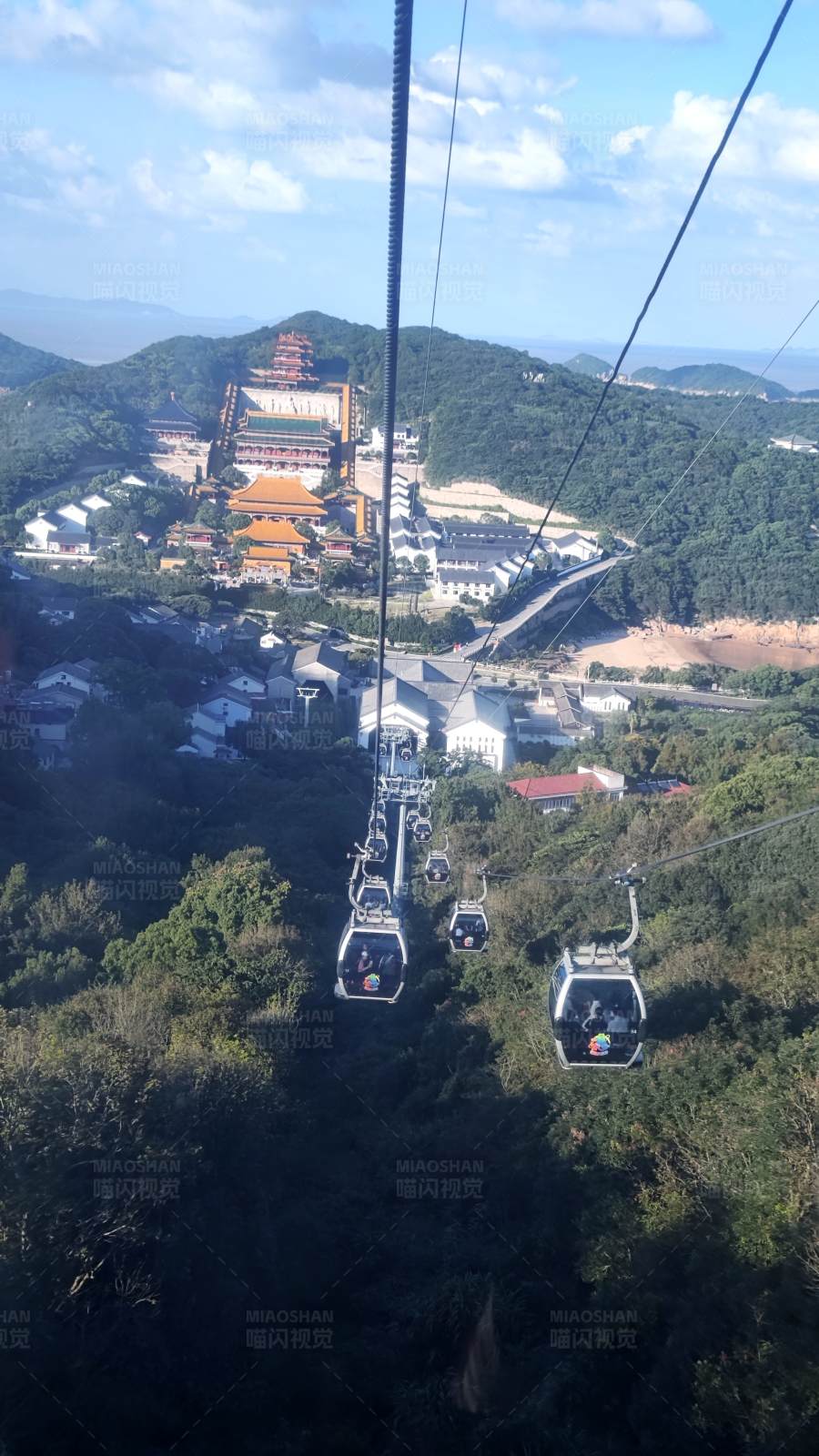普陀山佛顶山索道图片