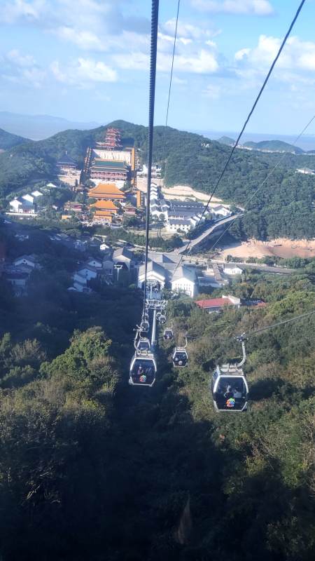 普陀山佛顶山索道图片