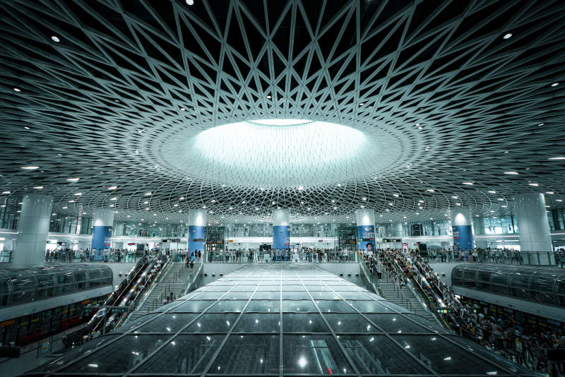 深圳之眼-岗厦北地铁站图片