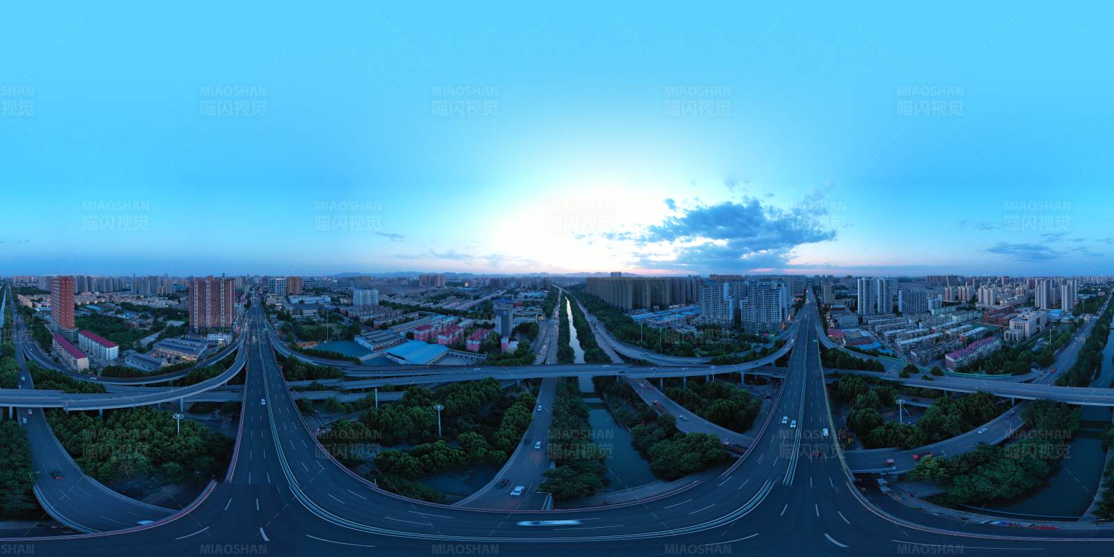 城市立交桥全景图图片