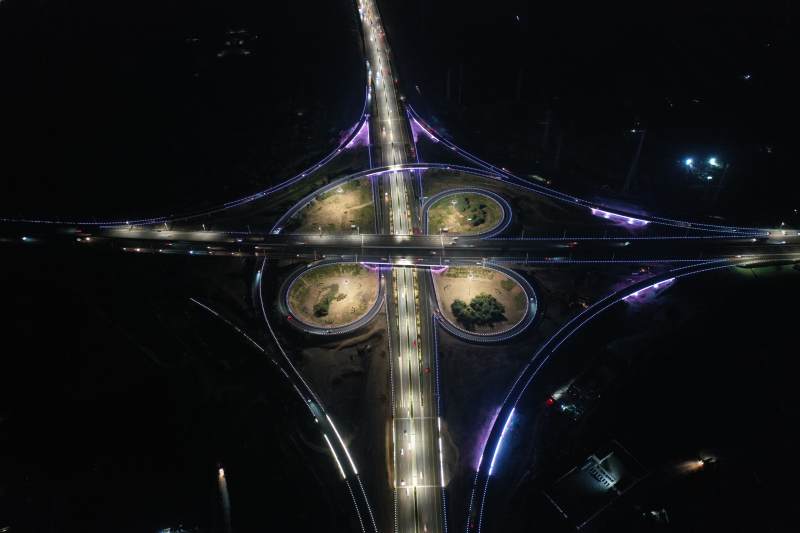 夜景立交桥图片