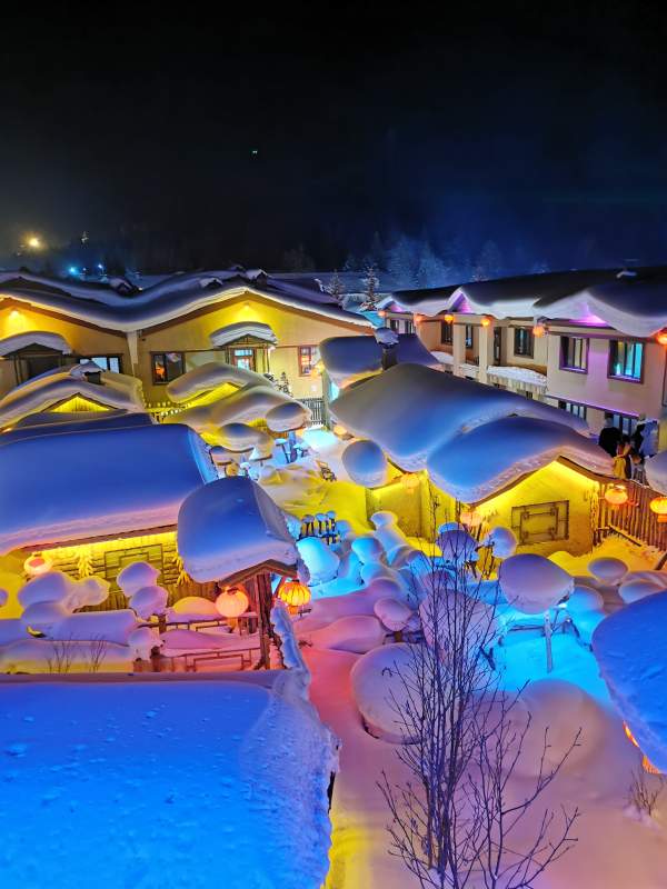 冬夜雪景-东北雪乡图片