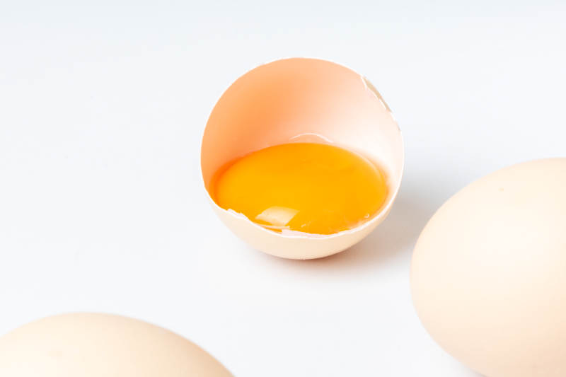 破壳鸡蛋黄图片
