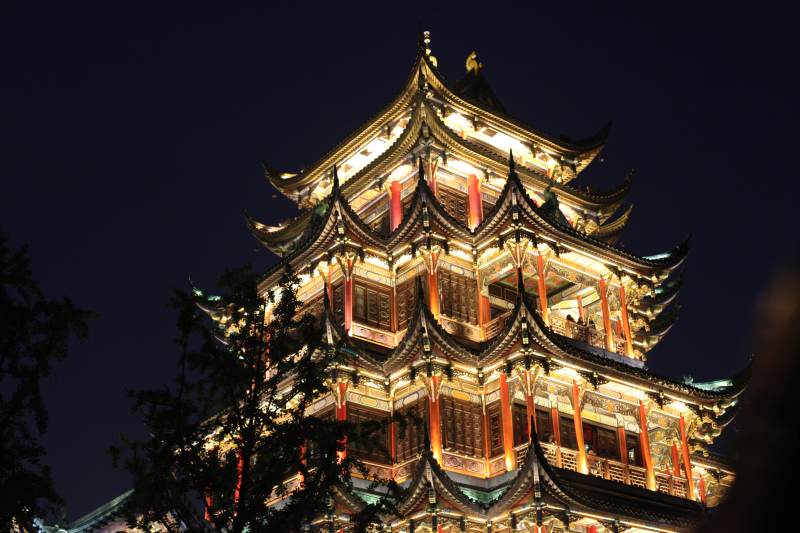 重庆鸿恩寺夜景图片