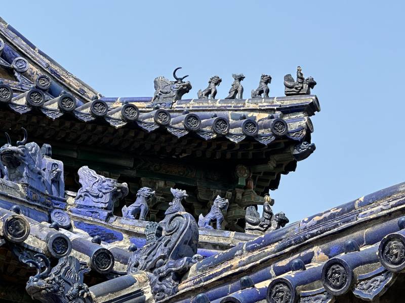 故宫屋檐上的瑞兽装饰图片