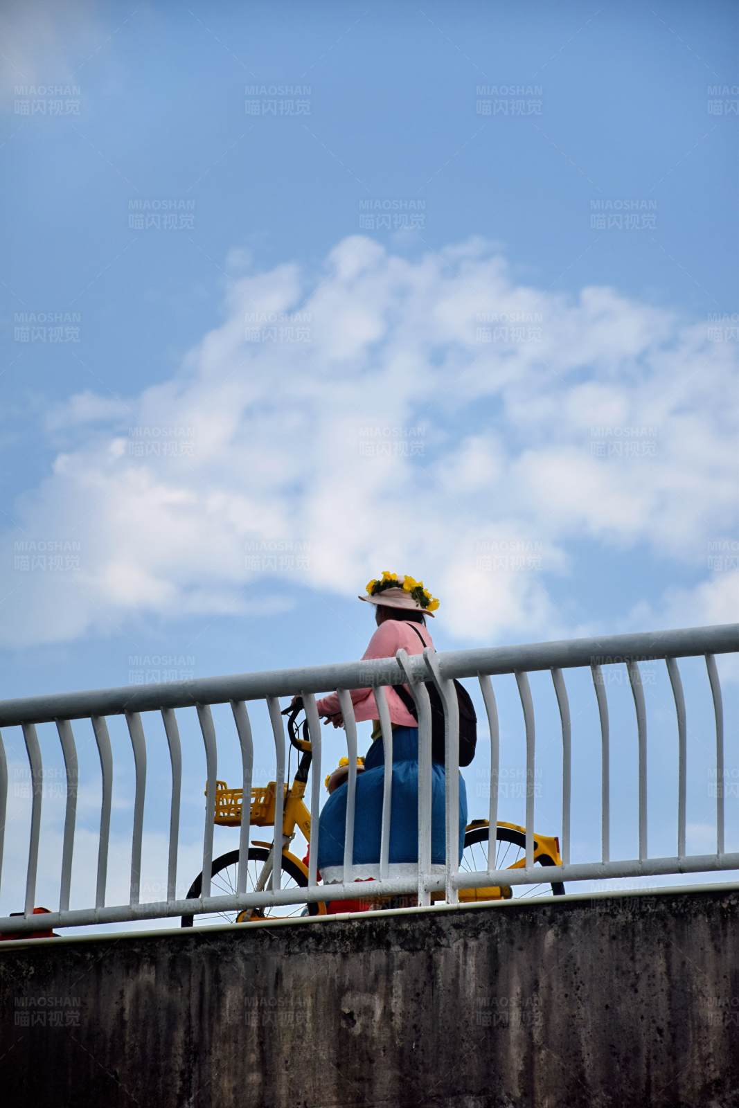 骑车人的背影图片