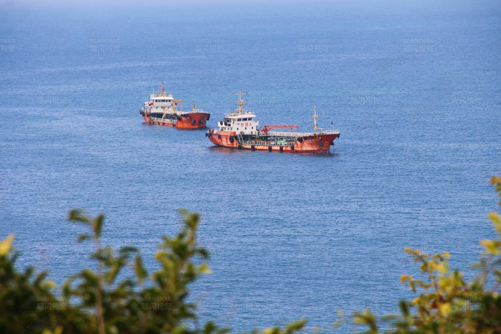 蓝海双舰行图片