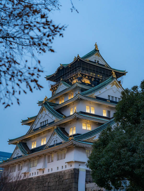 大阪城夜景图片