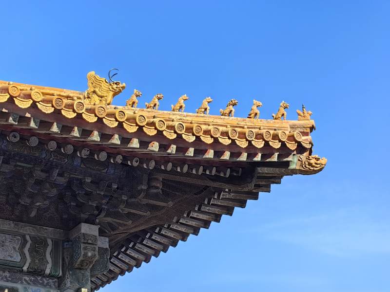 故宫屋檐上的瑞兽图片