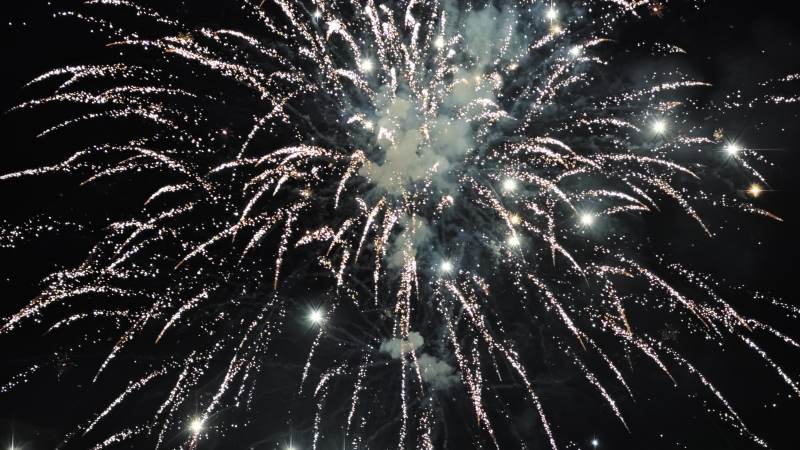 夜空中的烟花盛宴图片