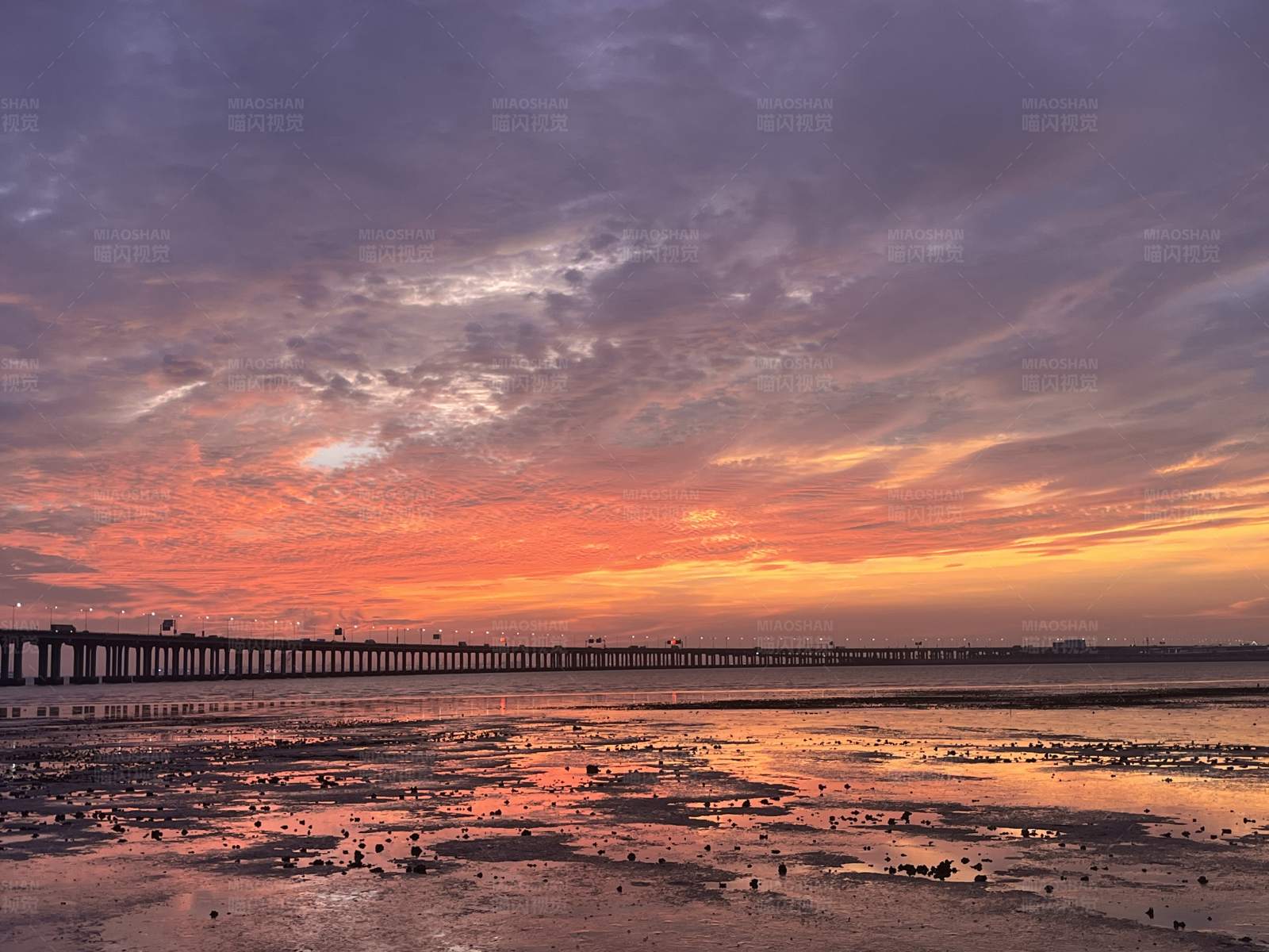 夕阳下的码头图片