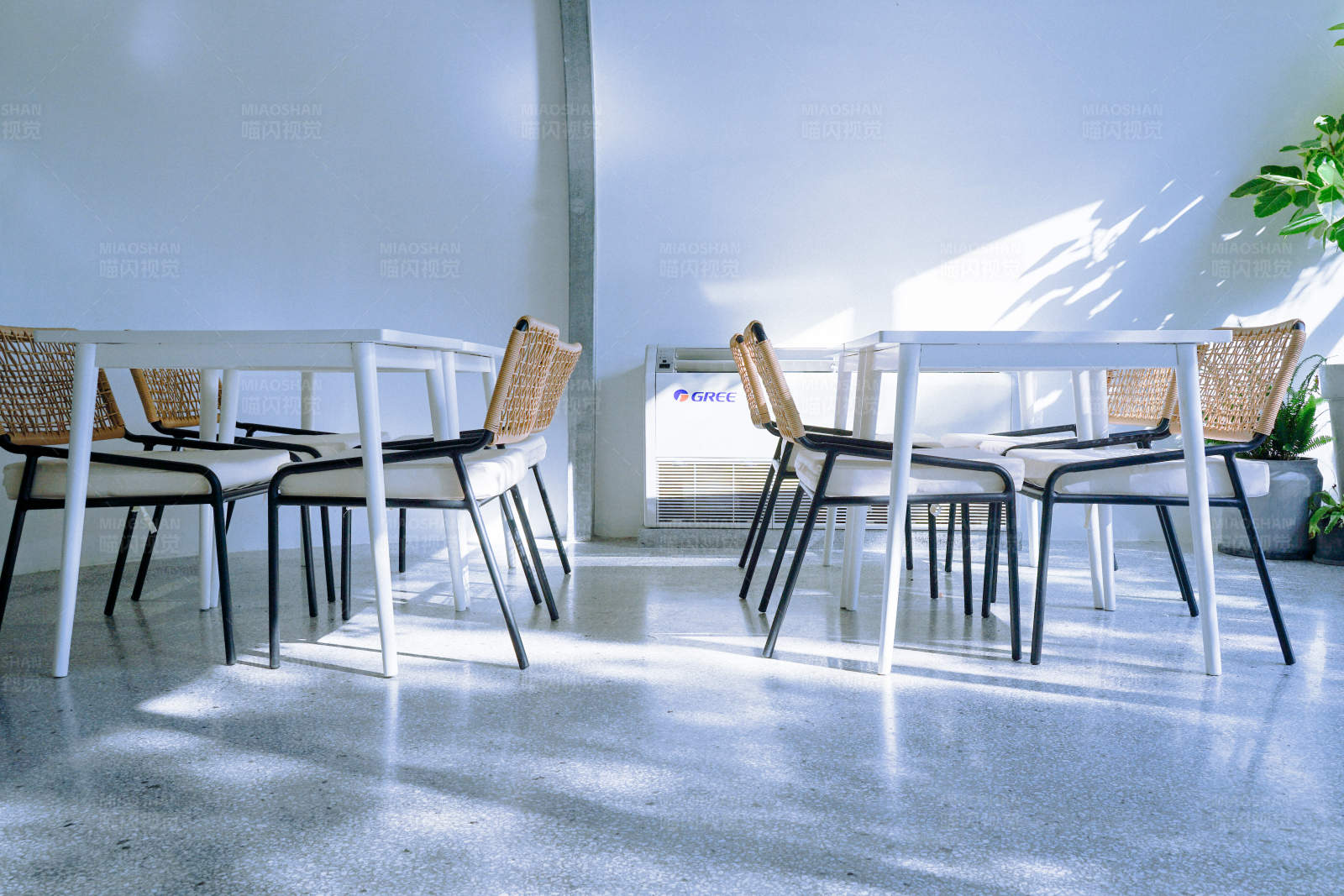 阳光下的空椅子图片