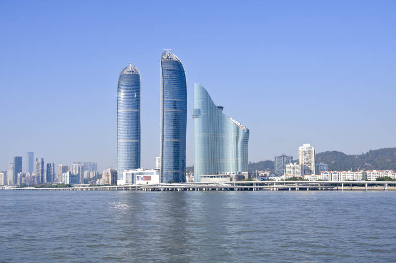 厦门双子塔海景图片