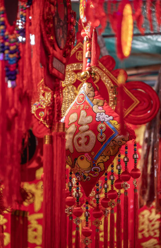 春节装饰品特写图片