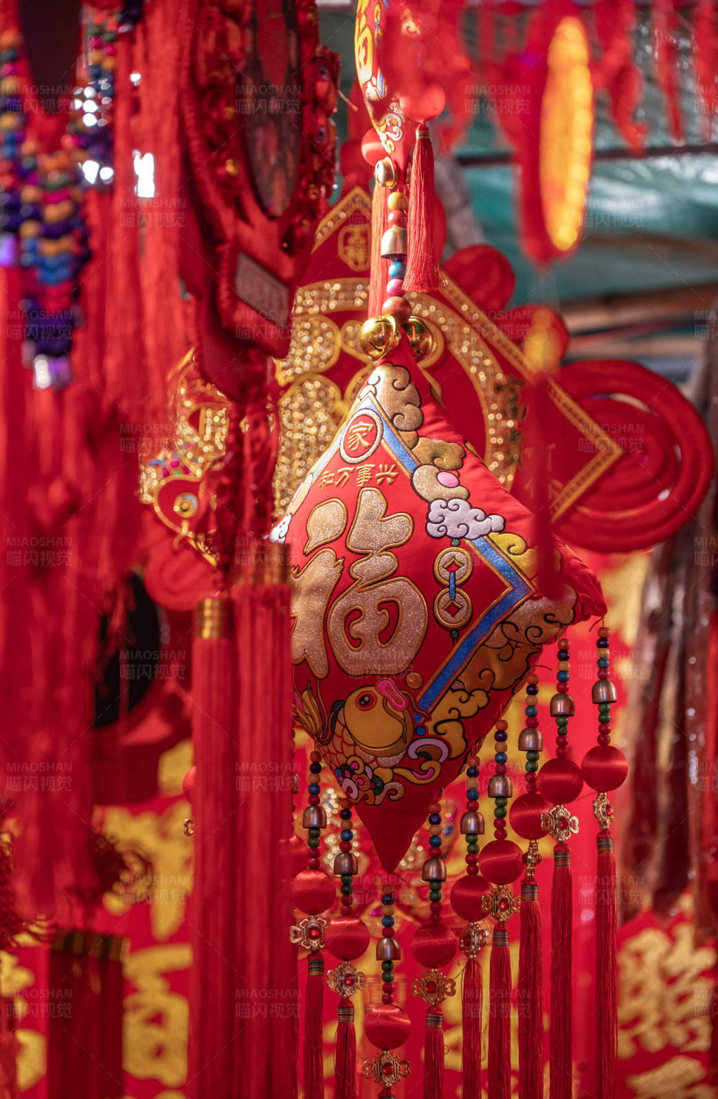 春节装饰品特写图片