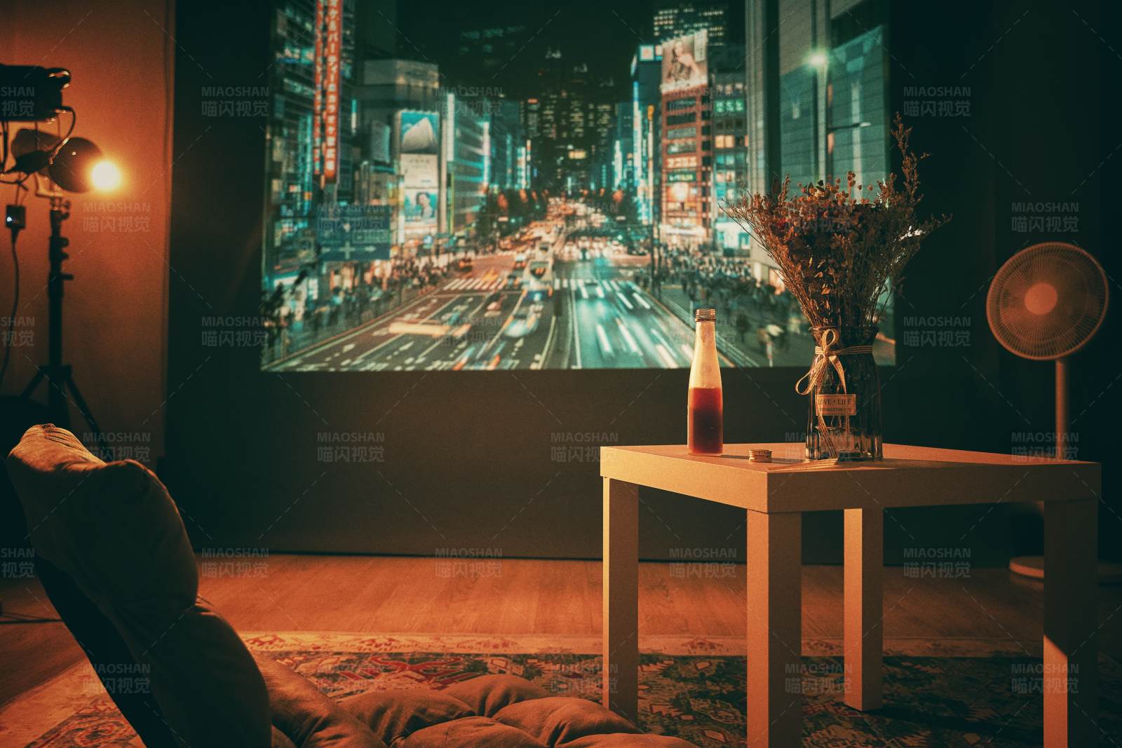 城市夜景投影室内图片