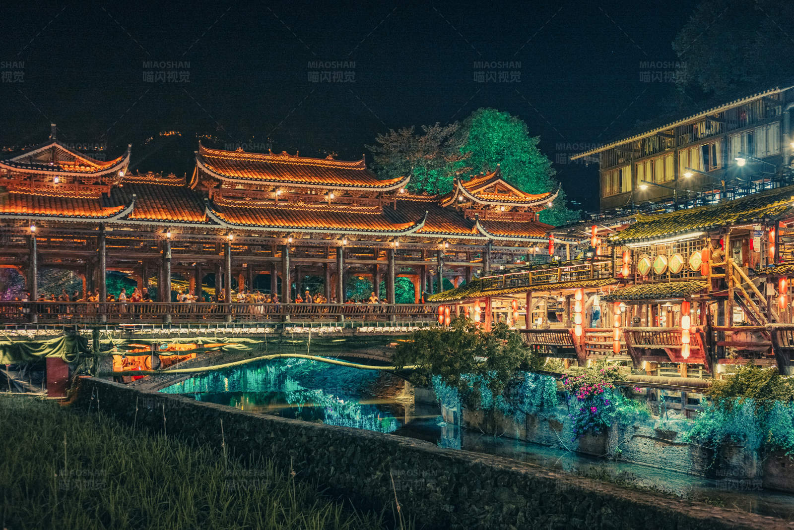 夜色古桥 贵州图片