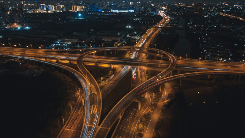 夜景立交桥图片