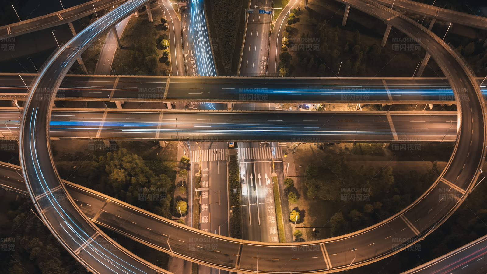 夜景立交桥图片