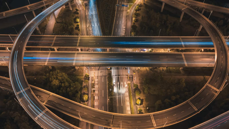 夜景立交桥图片