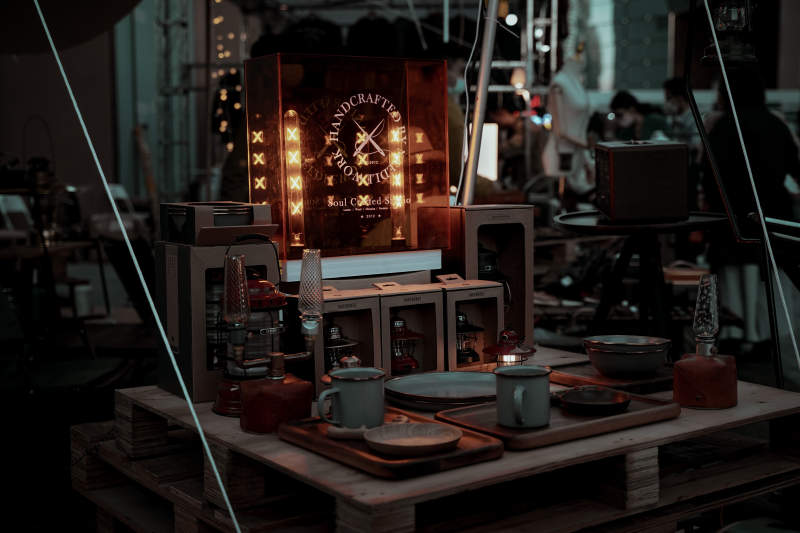 复古手工艺展示区图片