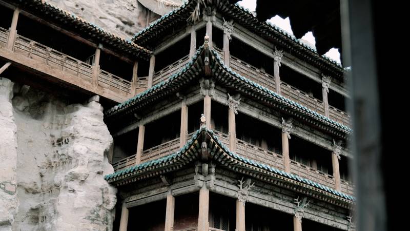 悬空寺建筑奇观图片